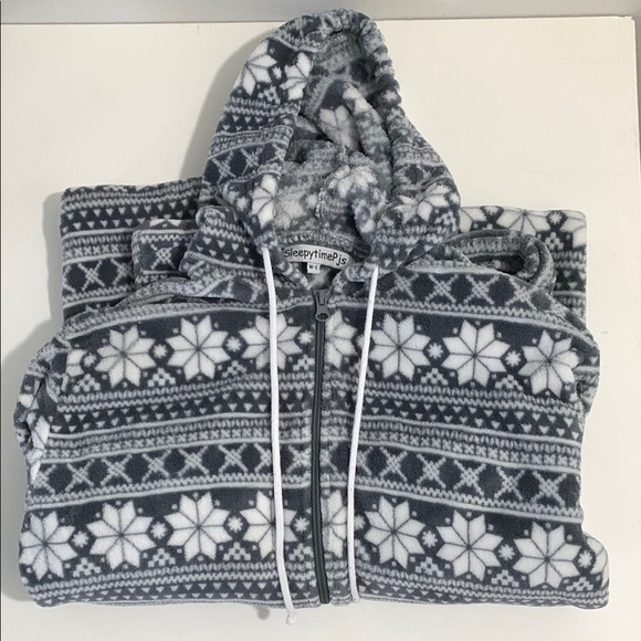 Sleepytime PJs Snowflake Onsie Pajamas Size Small - Picture 1 of 11